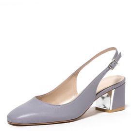 [KUHEE] Sling-back(8171) 5cm-middle heel basic strap daily handmade shoes-Made in Korea